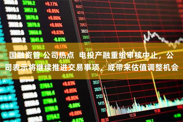 国融资管 公司热点  电投产融重组审核中止，公司表示将继续推进交易事项，或带来估值调整机会