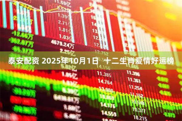 泰安配资 2025年10月1日  十二生肖爱情好运榜